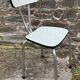JPP pale green formica table, 4 chairs, 1 stool, 1950s
