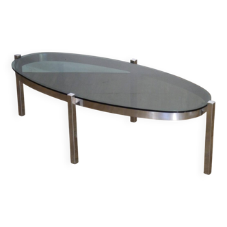 Chrome and glass coffee table 1970