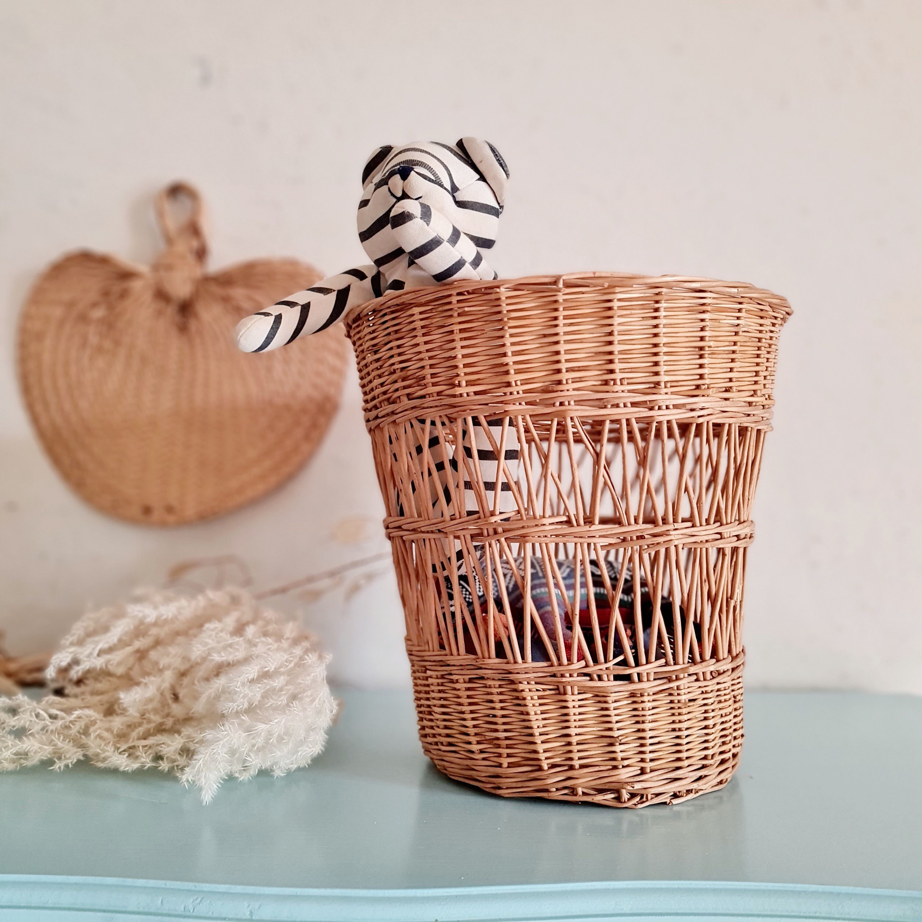Old rattan basket or basket