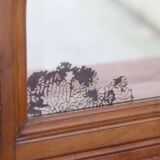 Buffet with mirror in solid walnut. Late 19th century, beautiful piece.