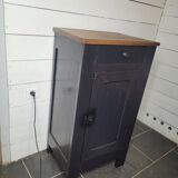 Jam jar in satin black patinated oak