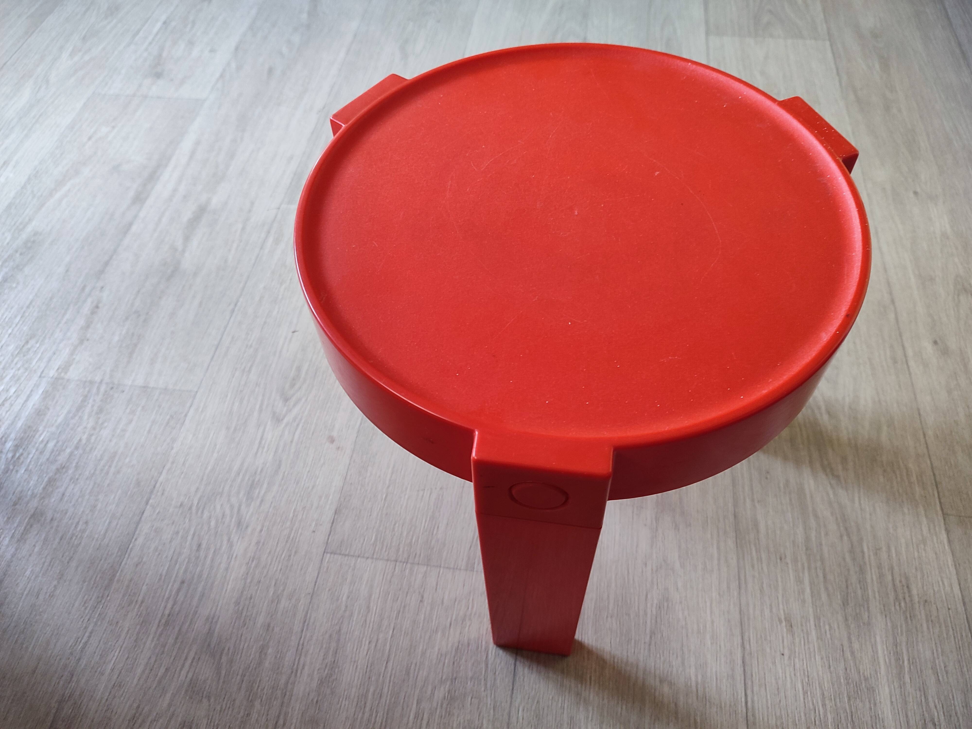 Vintage side table orange year 70