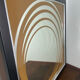 Grand miroir  Op Art, années 70,  Made in England