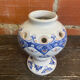 Vintage White Painted Ceramic Flower Vase #D672