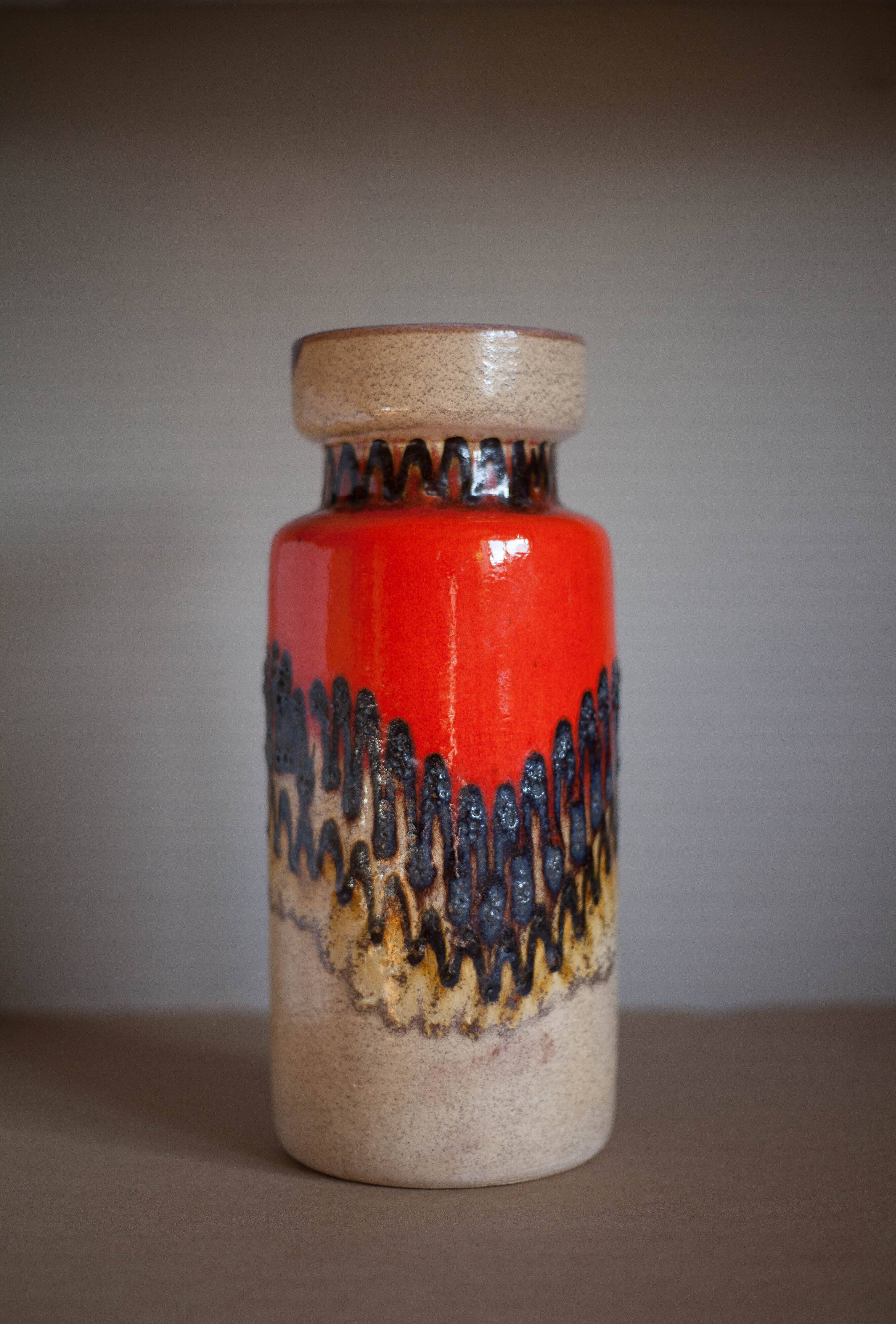 Vase céramique West Germany, vase fat lava, 517-30, pot à fleurs, collection, 60's