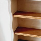 Linen-colored wooden shelf