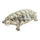 Metal tortoise silver box mini chest jewelery 17cm