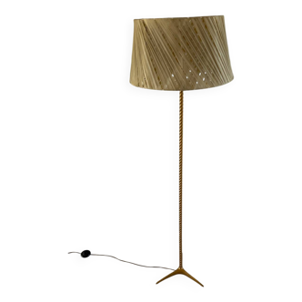 Lampadaire Vintage abat jour plastique pièce unique