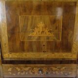 Secretary Empire Style Hand Polished Mahogany With Intarsia From 1820s