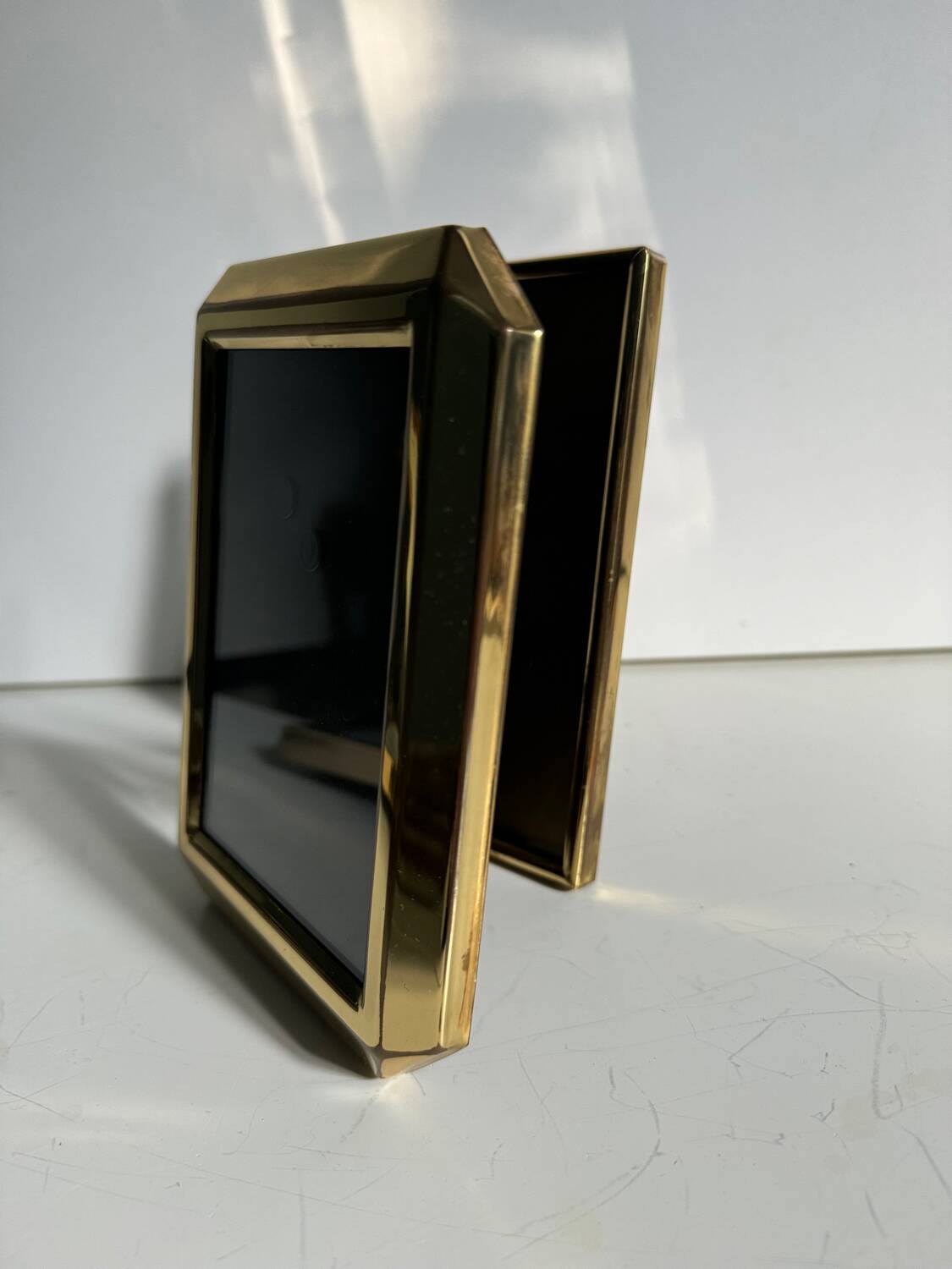 Set of 4 antique brass frames