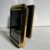 Set of 4 antique brass frames