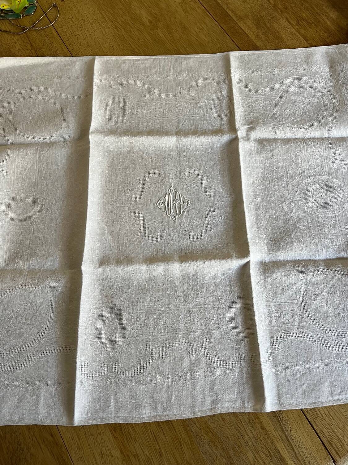 6 serviettes de table blanches anciennes