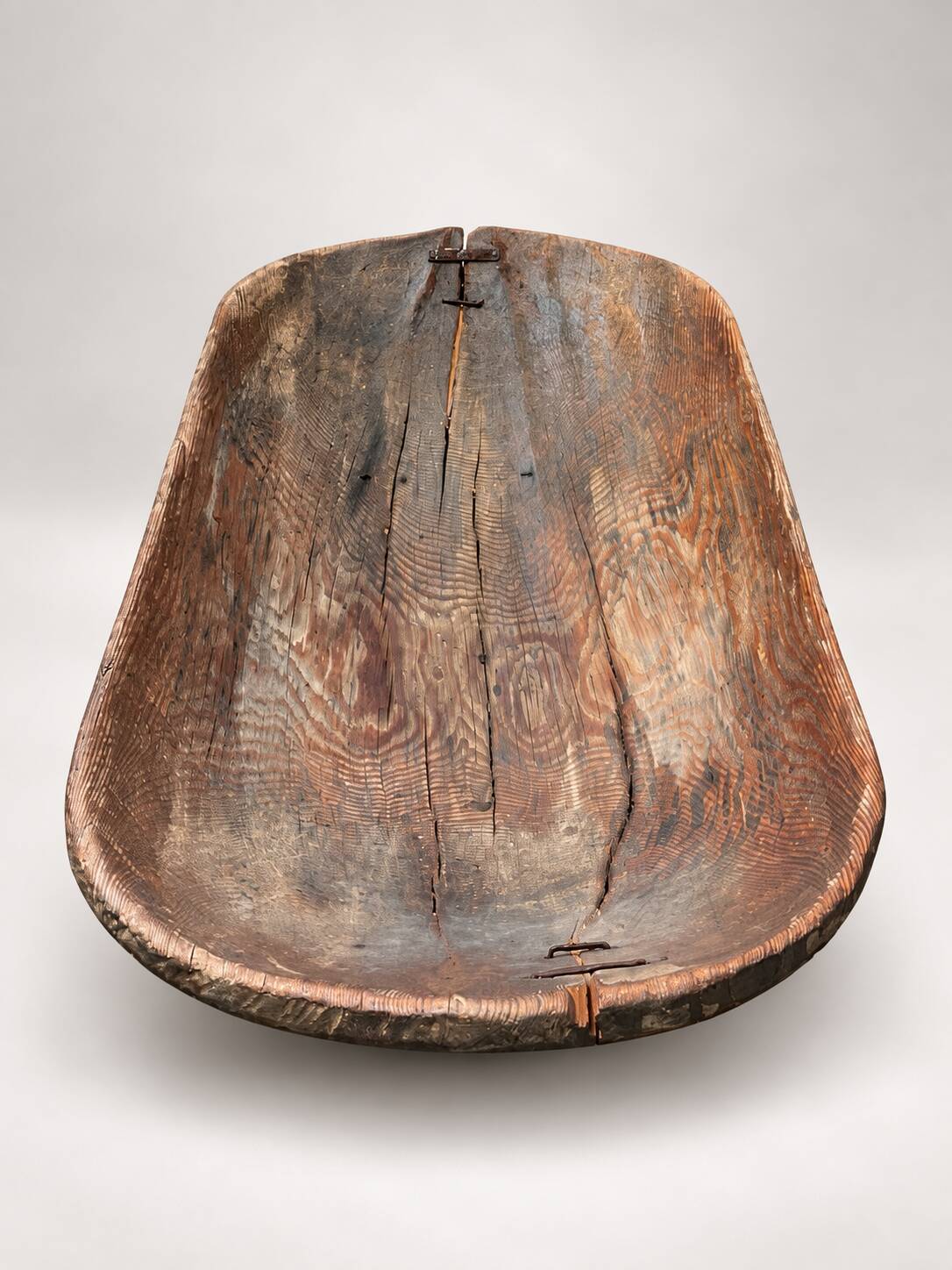 Old monoxyle wooden kneading trough – folk art
