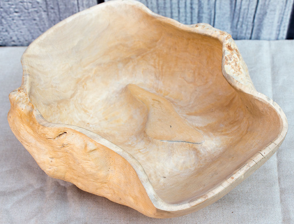 Old wooden bowl suede Lapland