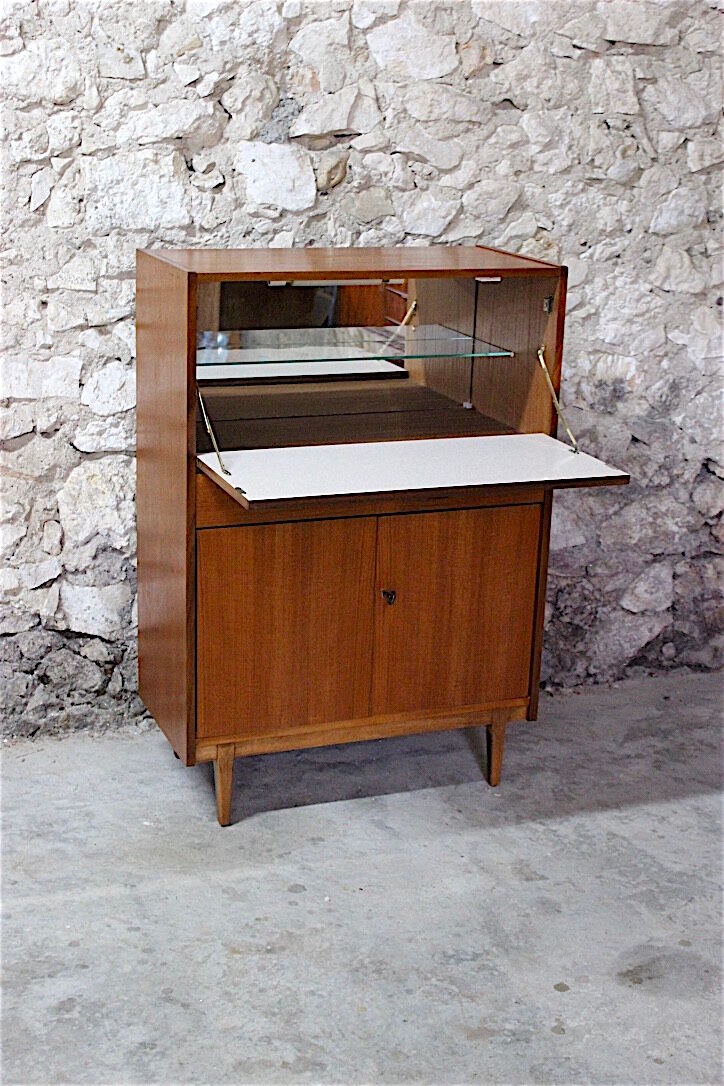 Scandinavian style vintage secretary in teak