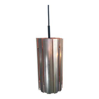 Silver metal pendant lamp for Lita, circa 1970