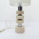 Table lamp in travertine and chrome, Italy, 1970s
