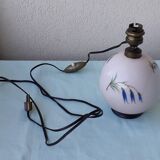 Lamp base in pink opaline.