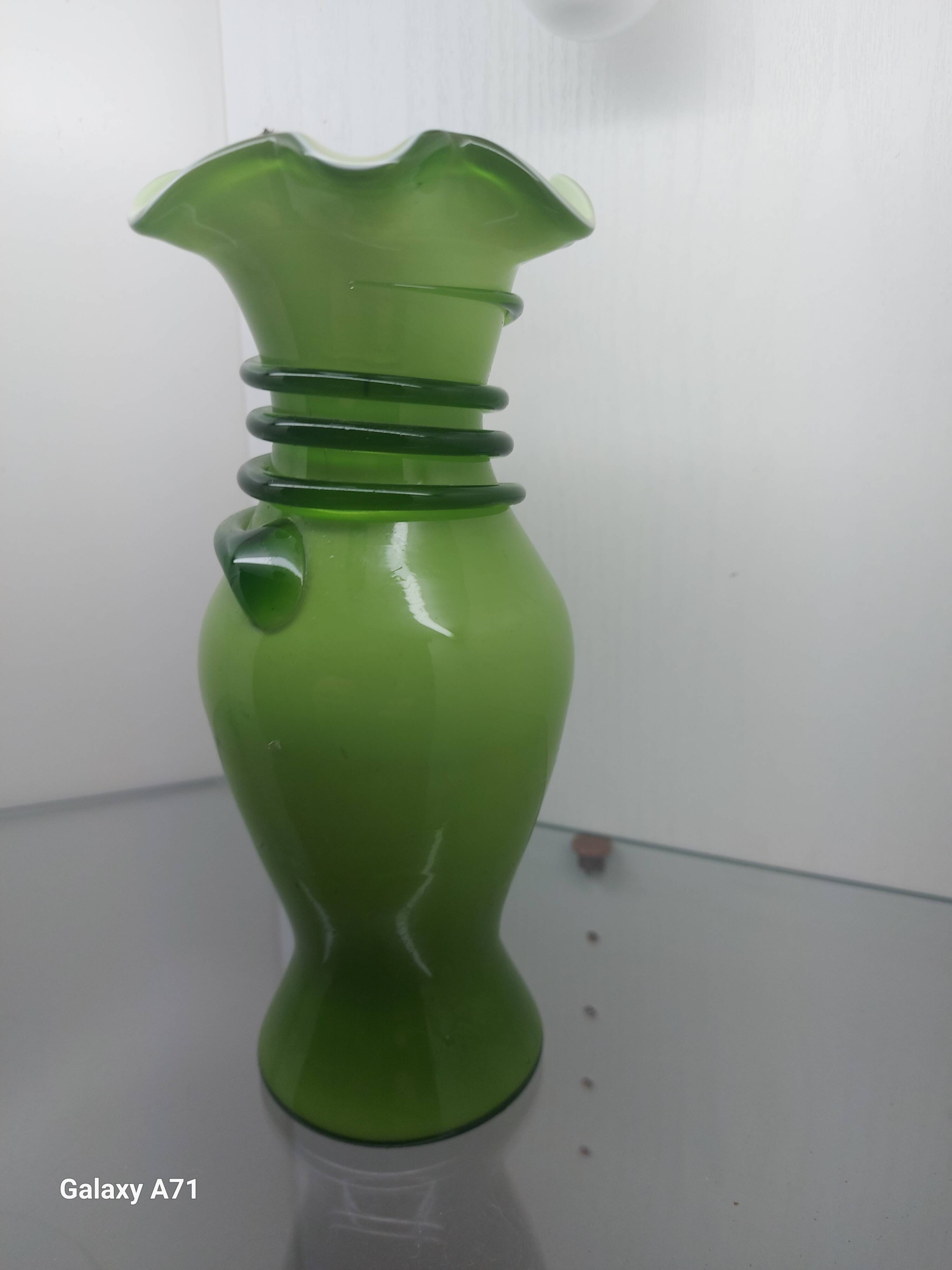 Vase verre soufflé style murano