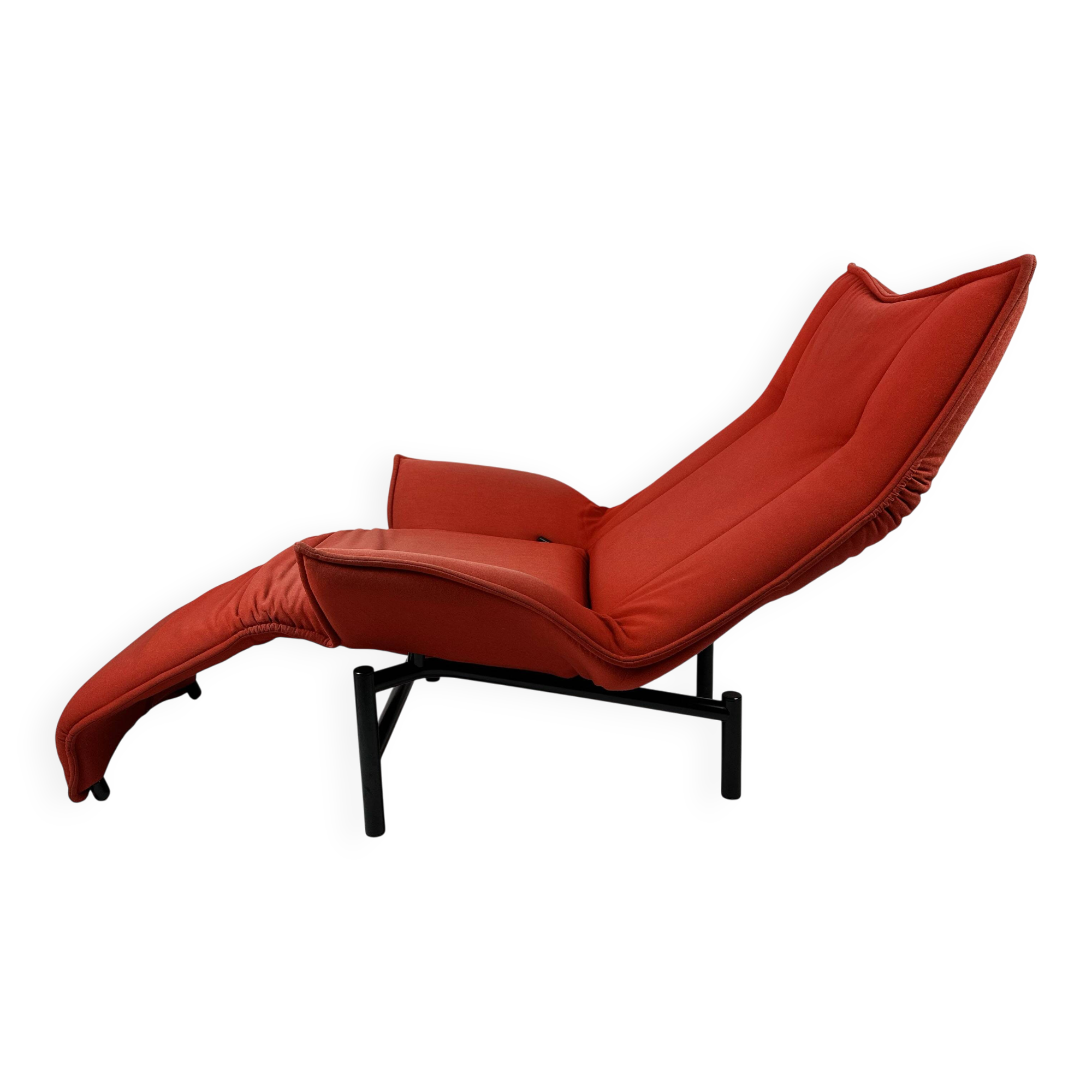 Chaise de véranda vintage rouge par Vico Magistretti