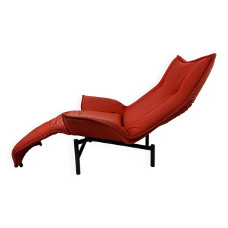 Chaise de véranda vintage rouge par Vico Magistretti