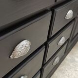 Craft furniture black patina two doors and eight drawers