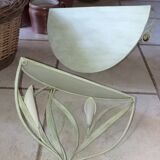 Duo of wrought iron shelves