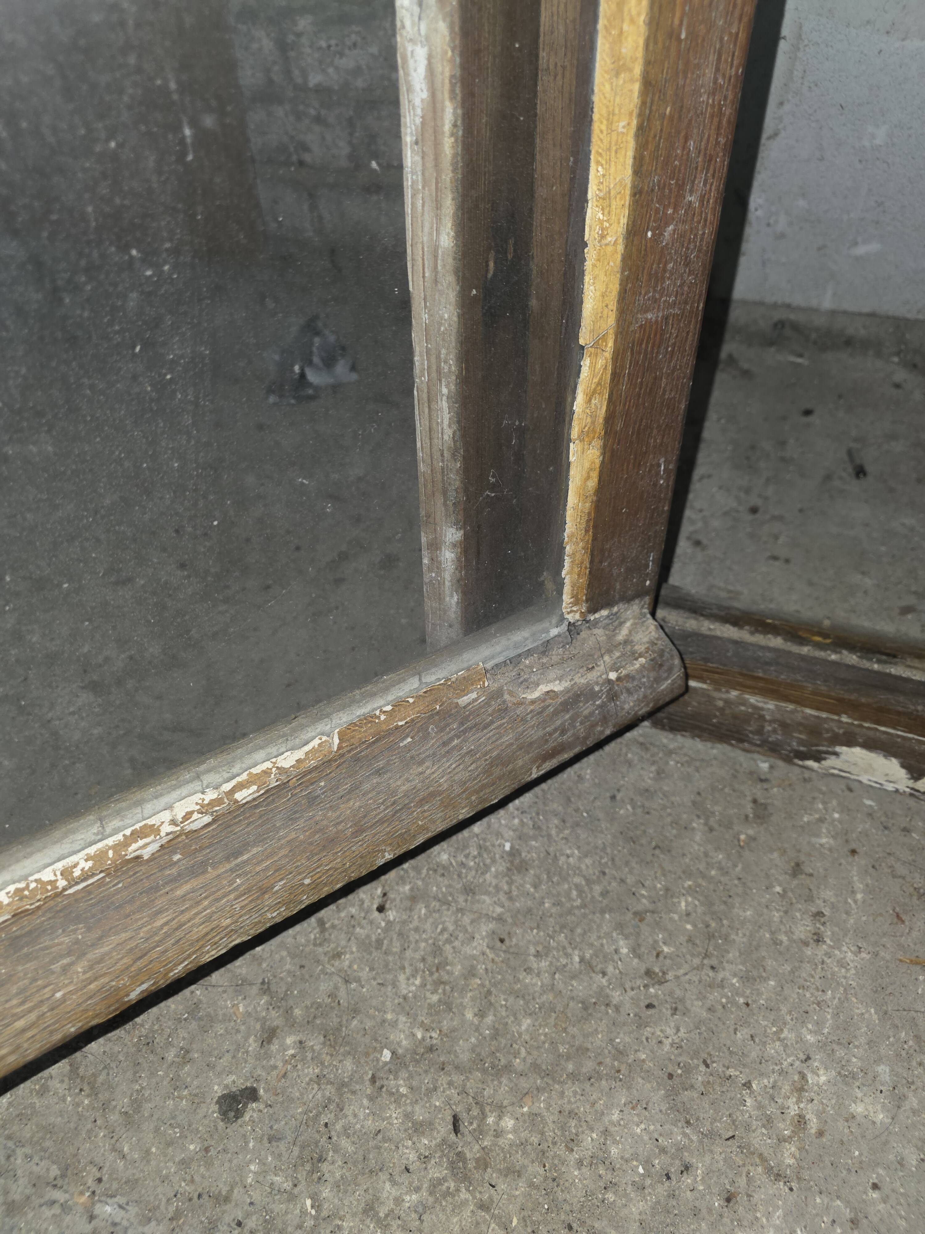 Pair of solid oak windows from the early 20th century.