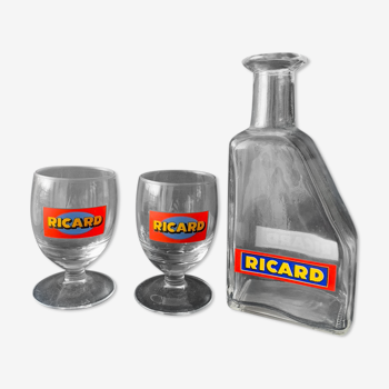 RIcard decanter and 2 glasses
