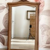 Large antique carved wooden mirror – Louis XV style – 140 x 90 cm