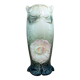 Gustav de Bruyn Fives Art Nouveau Floral Vase Green Pink Barbotine 20cm Numbered