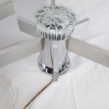 Pair of vintage Italian chrome and glass wall lights, 1960s Sciolari.