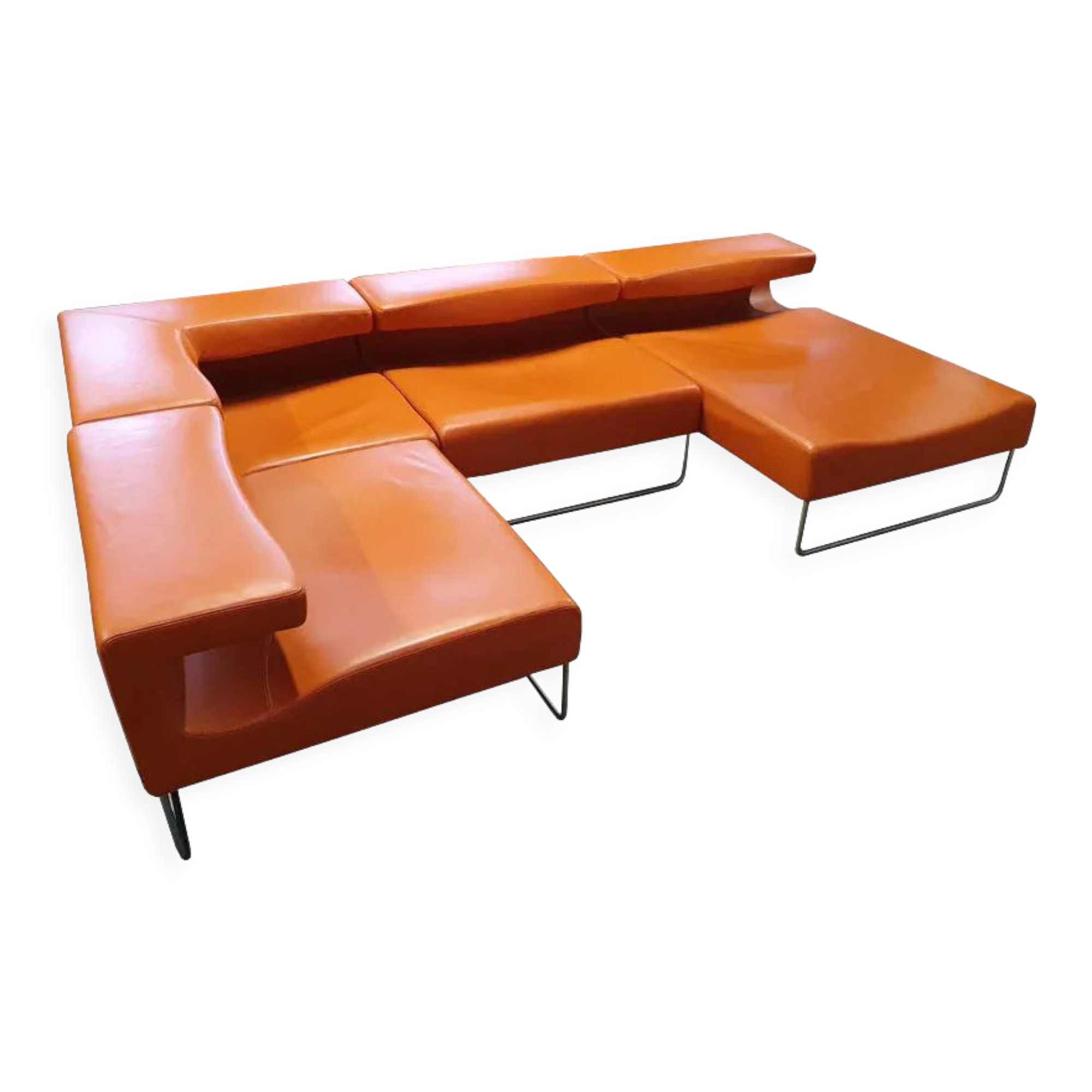 MOROSO sofa - Lowseat, orange leather
