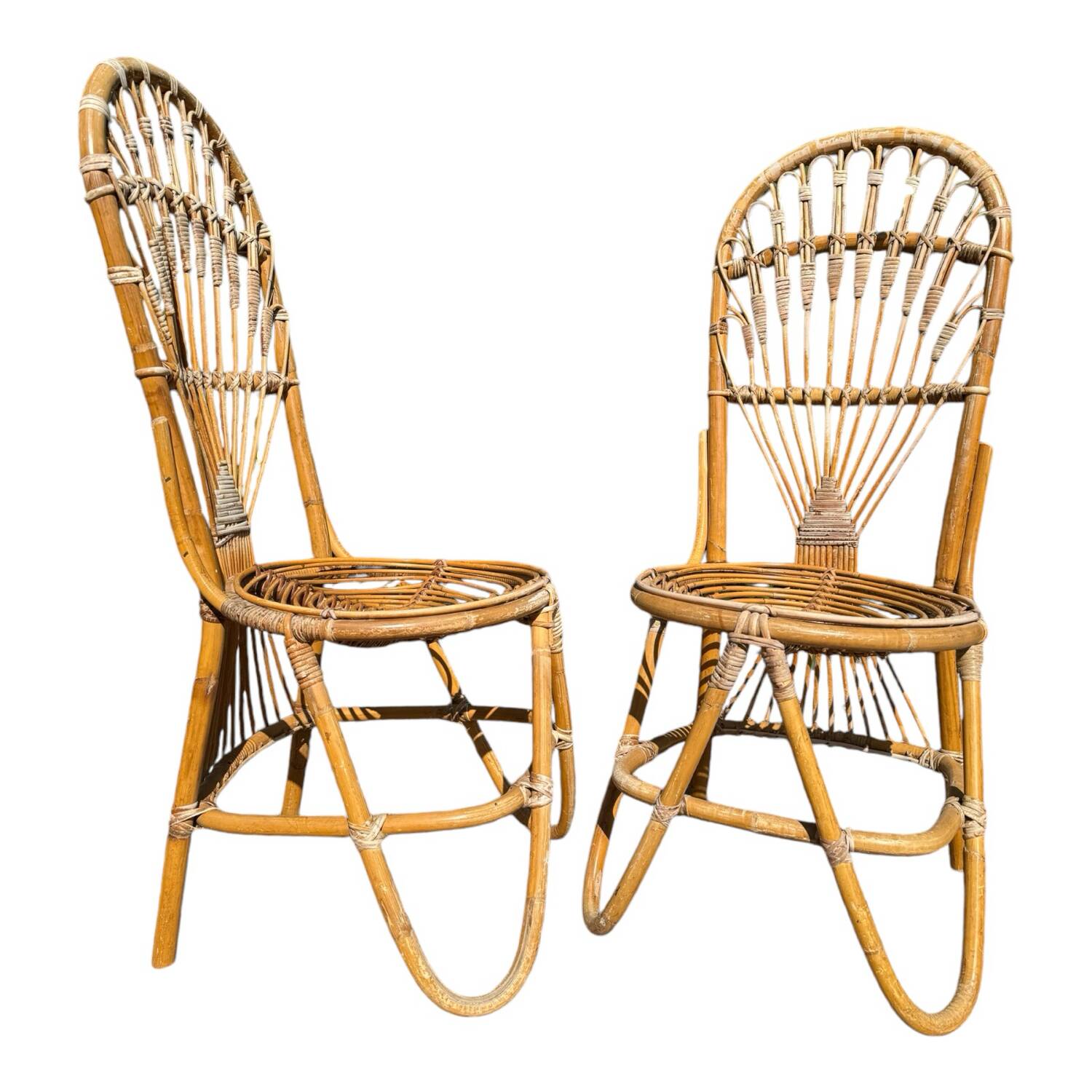 Bamboo and Rattan Chair by Dirk Van Sliedregt for Rohe Noordwolde