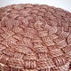 Vintage stool pouf in braided rope