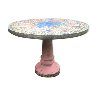 Concrete garden table