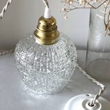 70s glass pendant light
