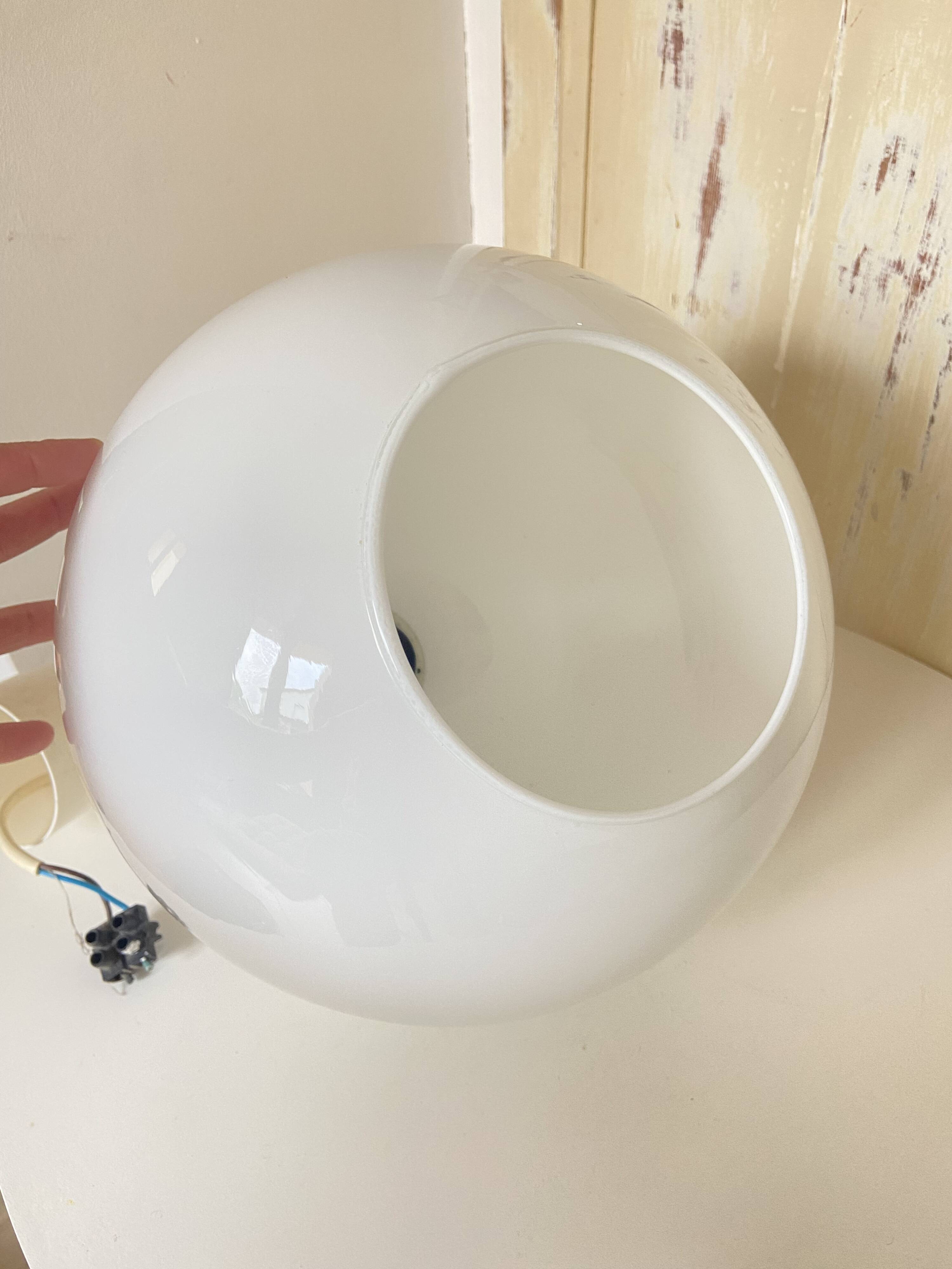 White Ball/Globe Pendant Lamp Vintage