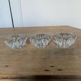 Set of 3 Pierre d'Avesn style glass candle holders