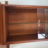 Danish wall-mounted bookshelf designed by Poul Cadovius, Scandinavian design.