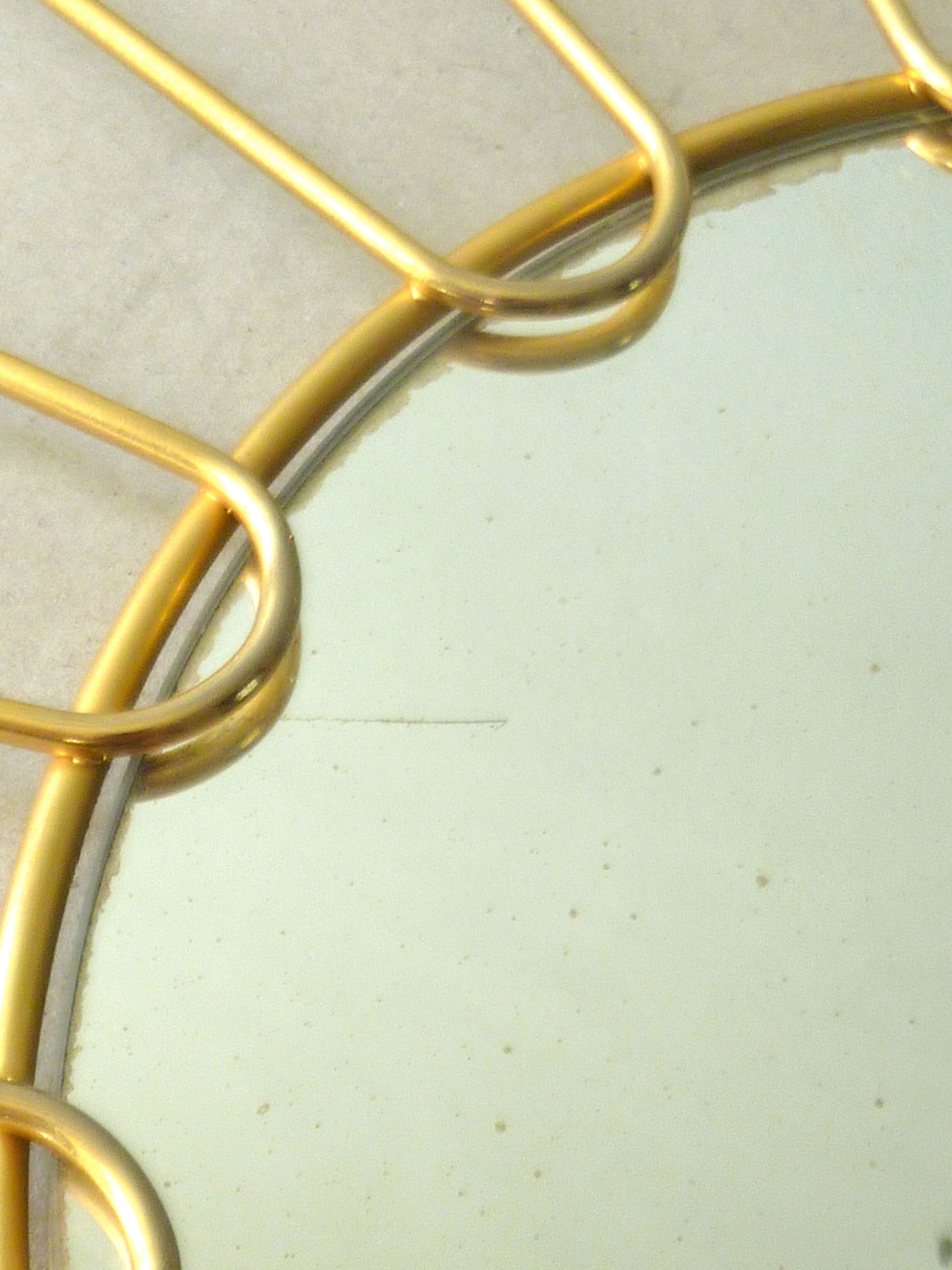 Mirror shape Sun brass of the 1970s 43x43cm