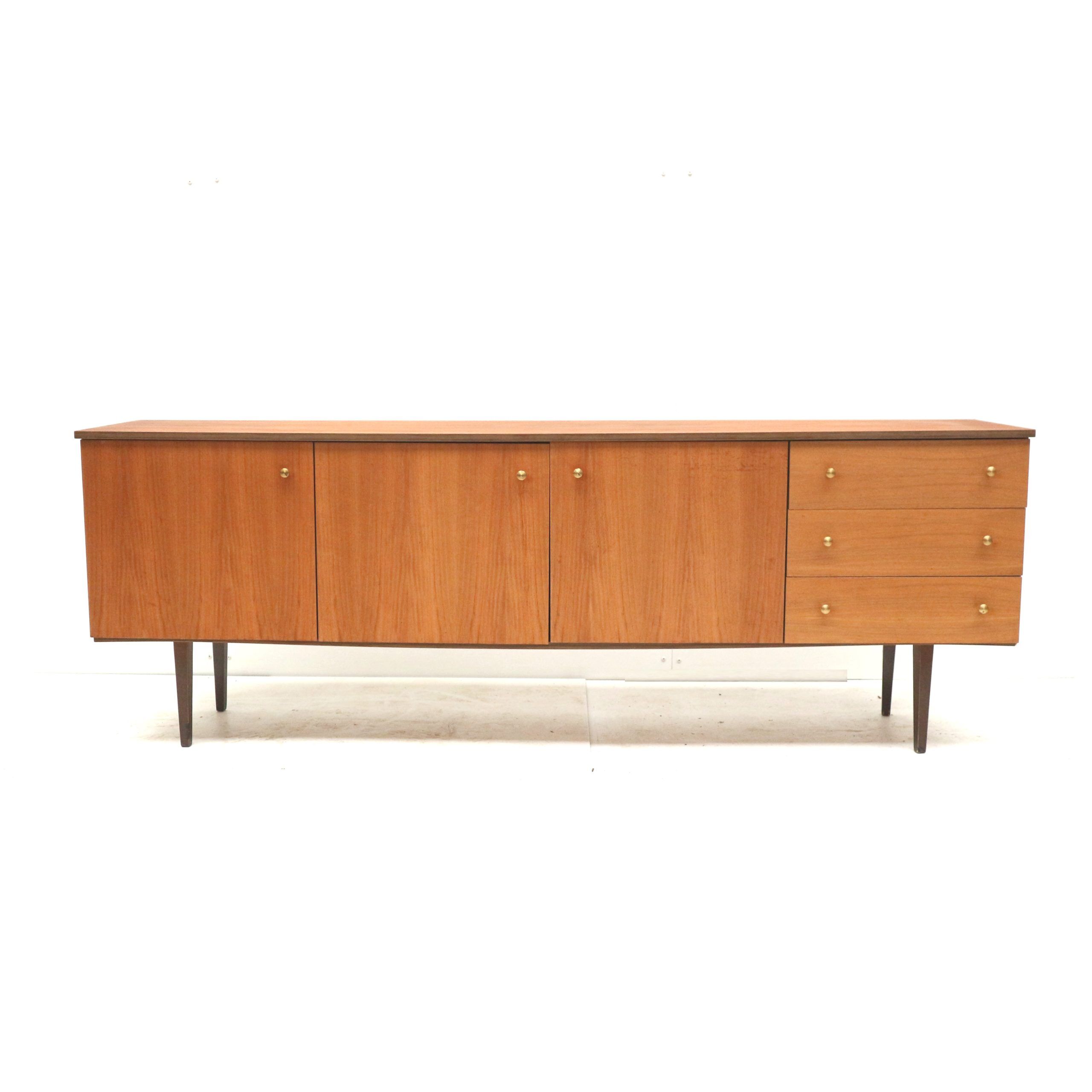 Vintage sideboard with 3 doors and drawers, dating from the 1960s