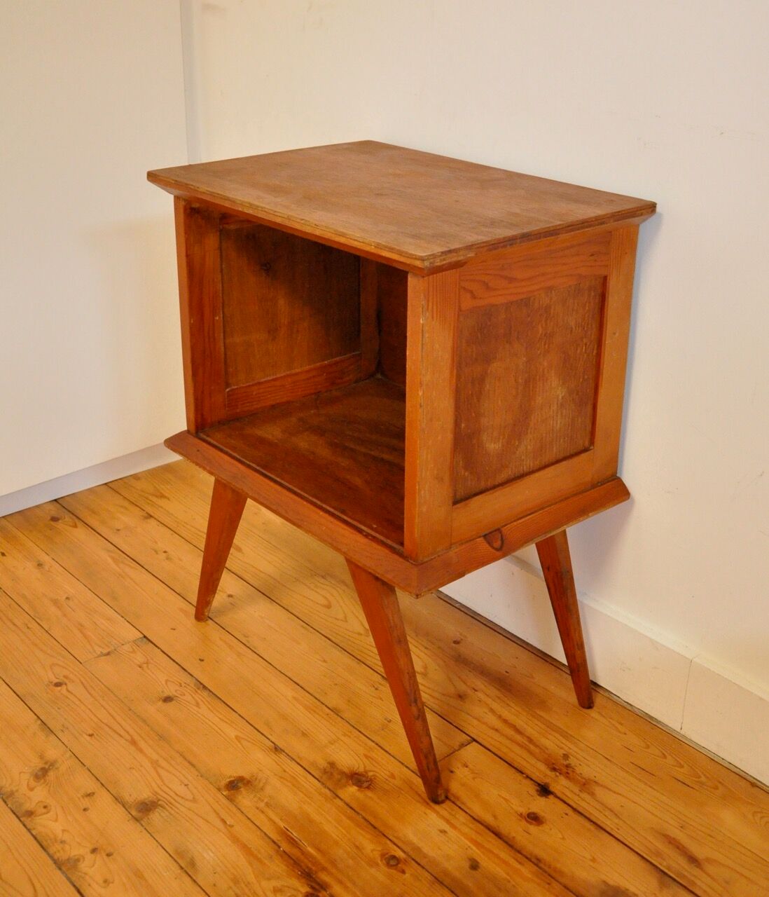 Wooden bedside table