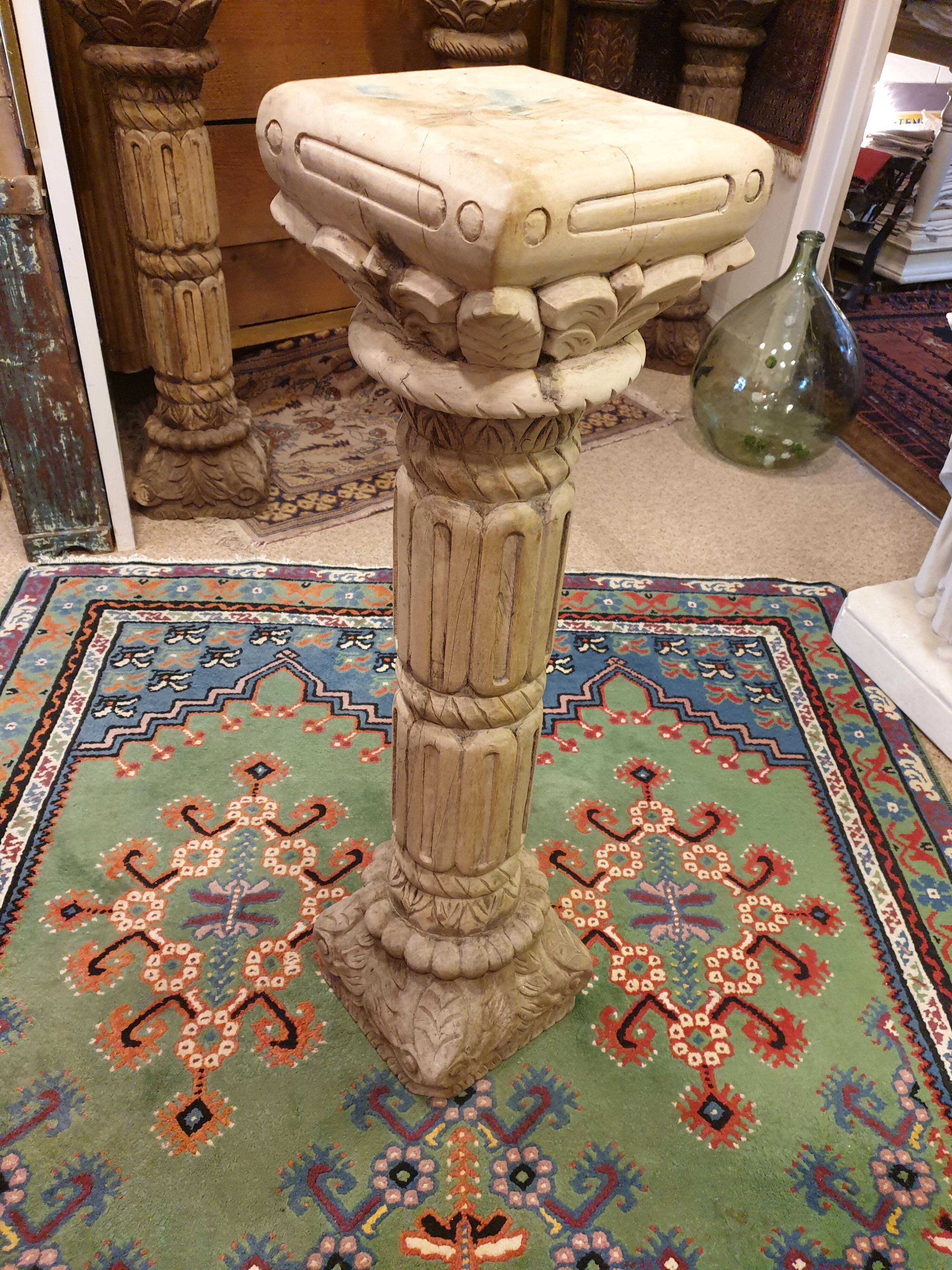 Solid carved teak sculpted harness