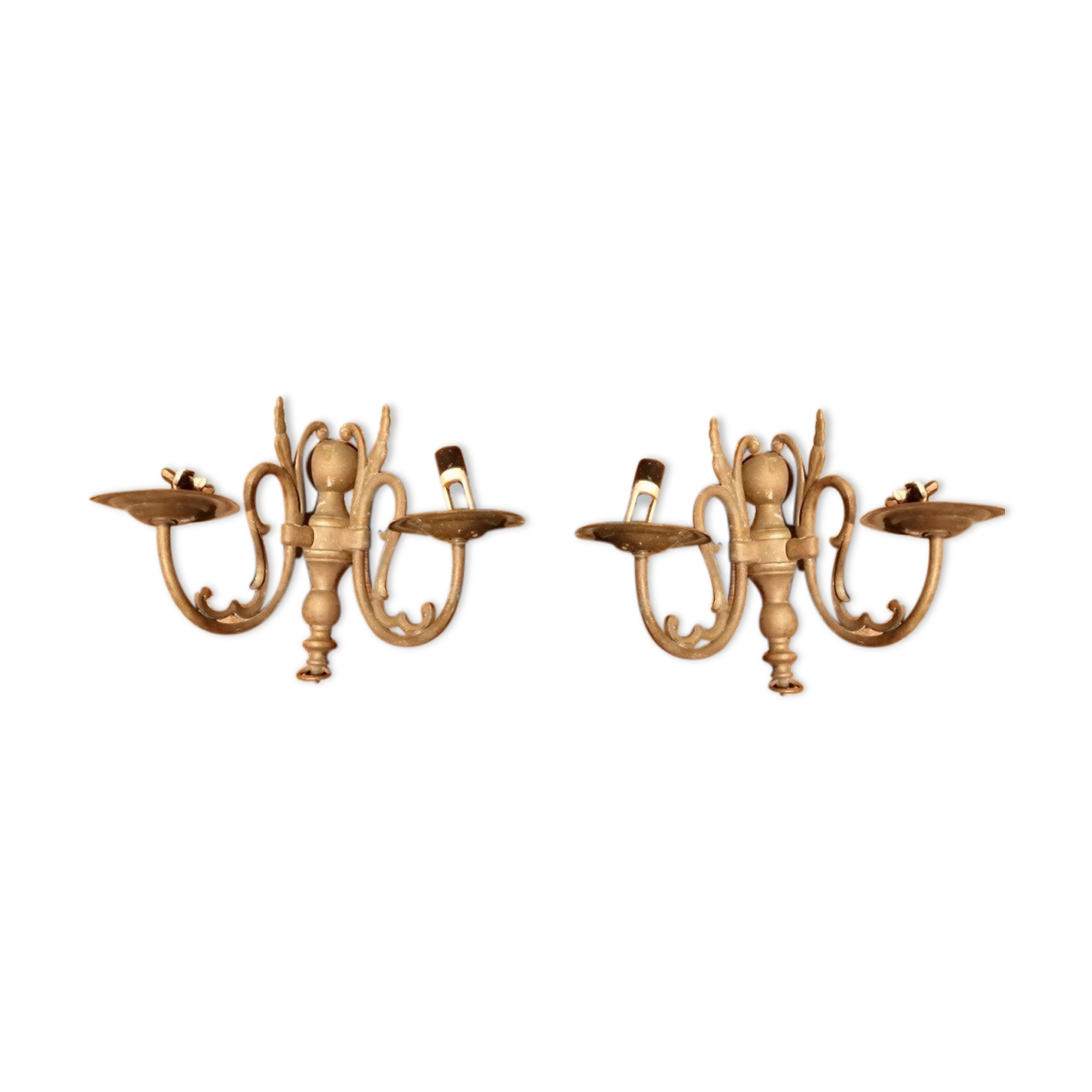 Brass wall light old spirit vintage 26 lot of 2