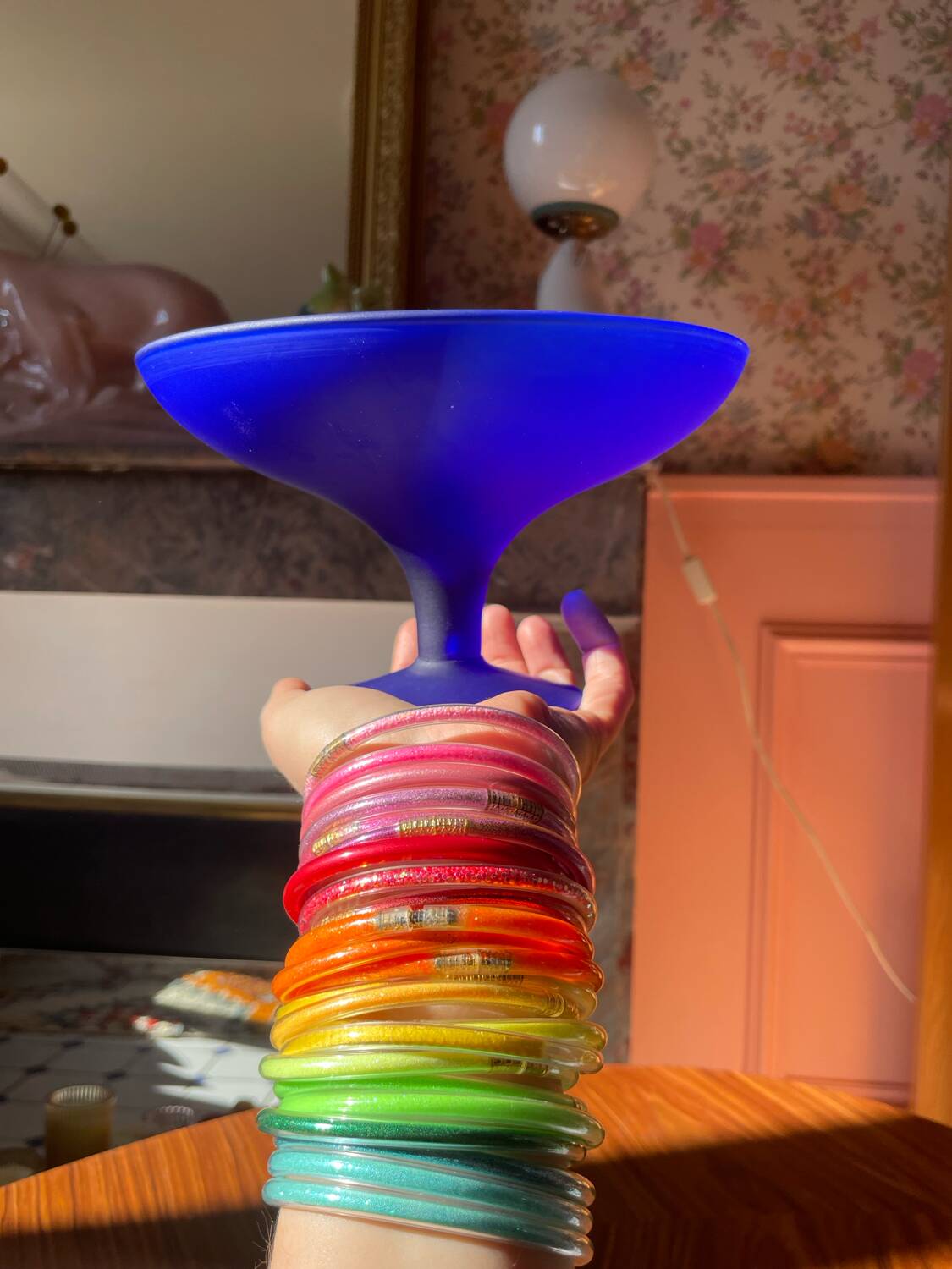 Frosted glass bowl