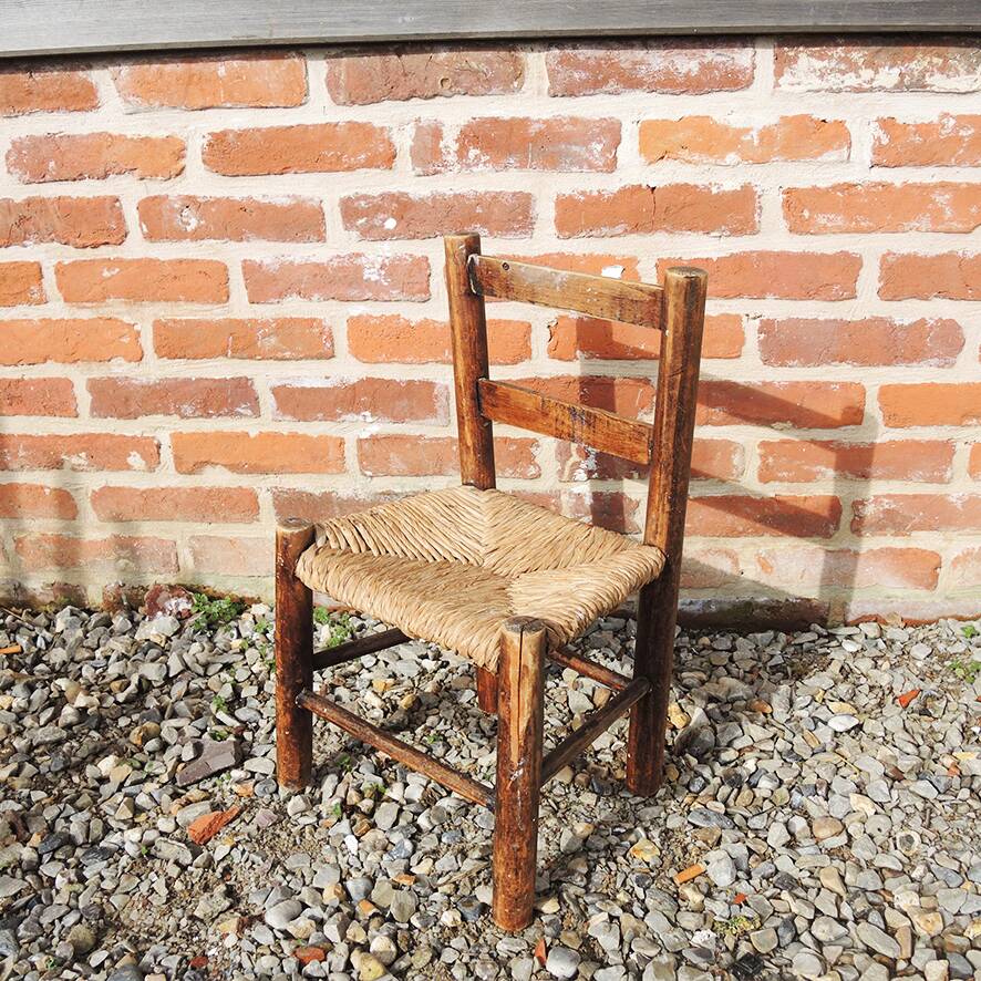 Old Straw Chair for Children