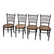 Set of 4 Fischel cane bistro chairs n019