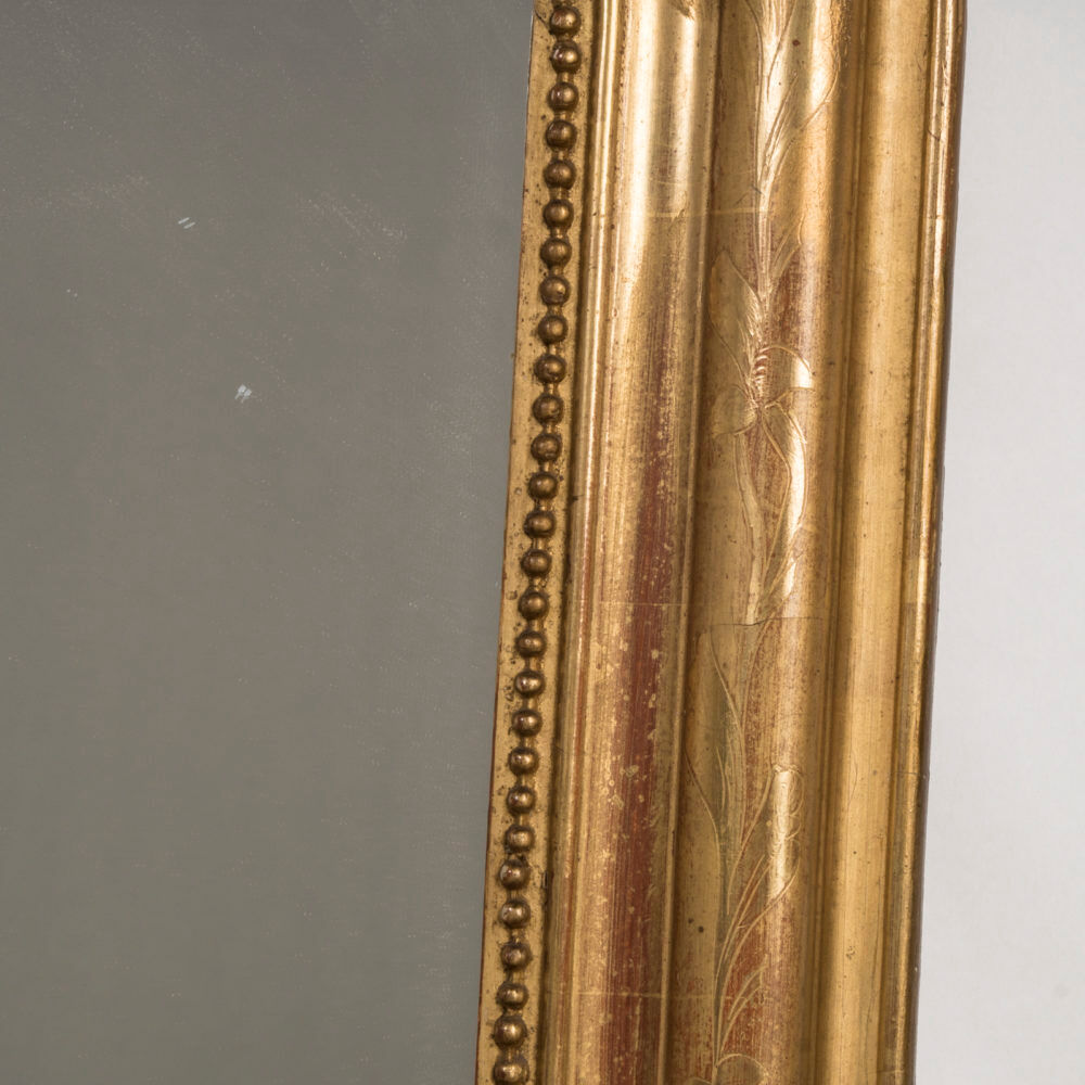 Mirror with floral etchings - 99x74cm