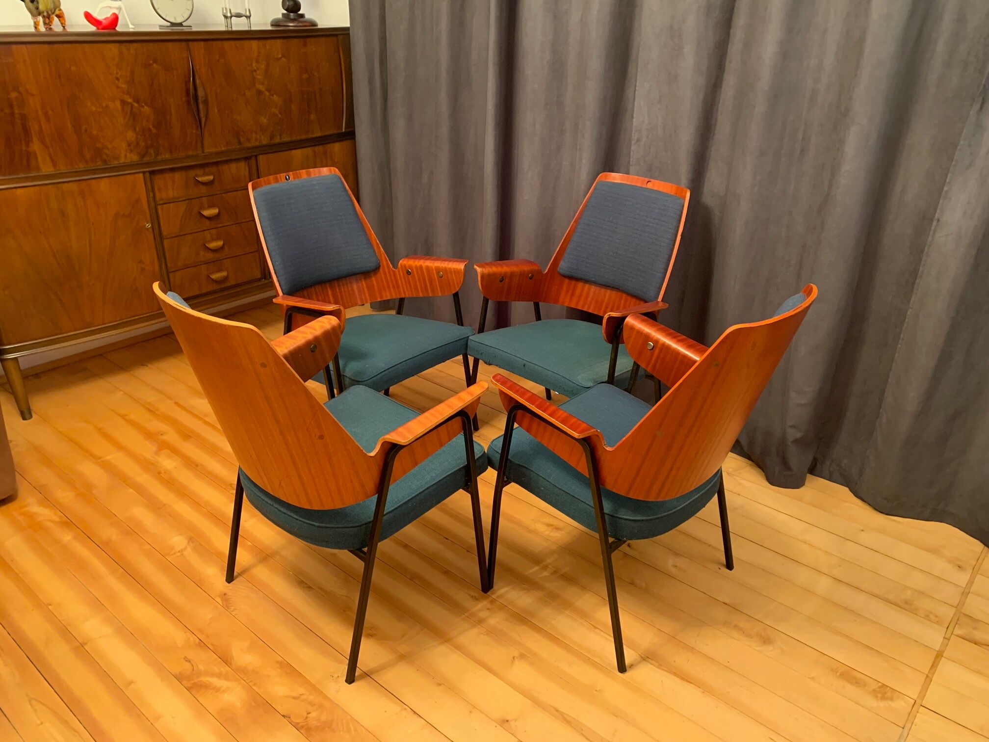 Set of four chairs, 1960s